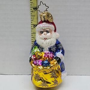 Christopher Radko Collectibles Santa With Sack of Toys Handblown Glass Ornament